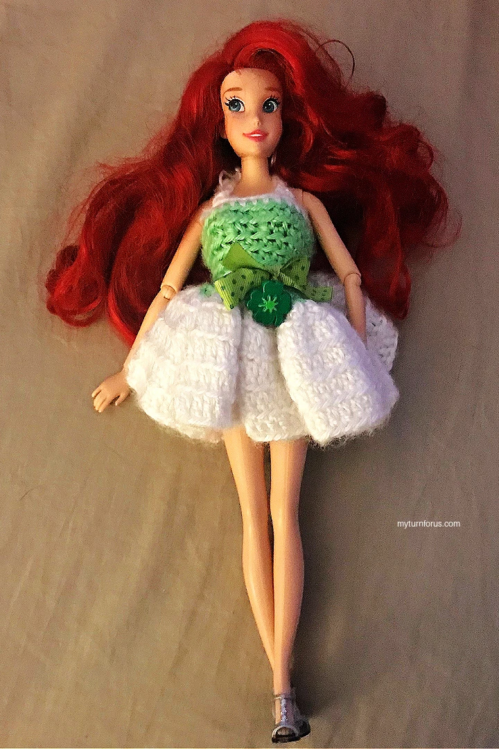 crochet barbie dress