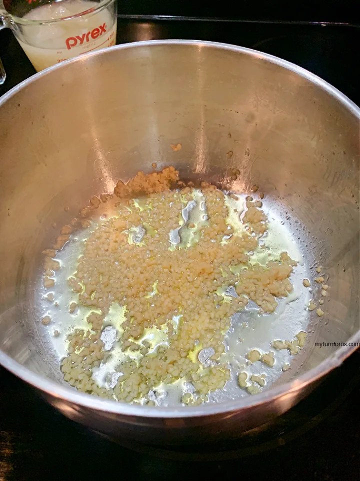 sautéing garlic