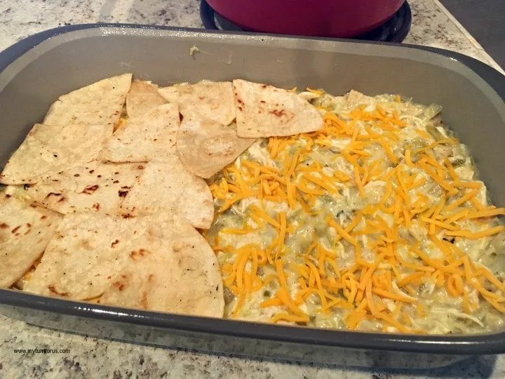 Green Chile Enchilada Casserole