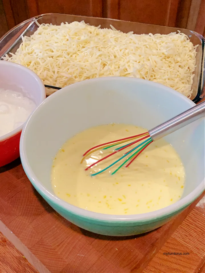 egg mixture for the baked rellenos