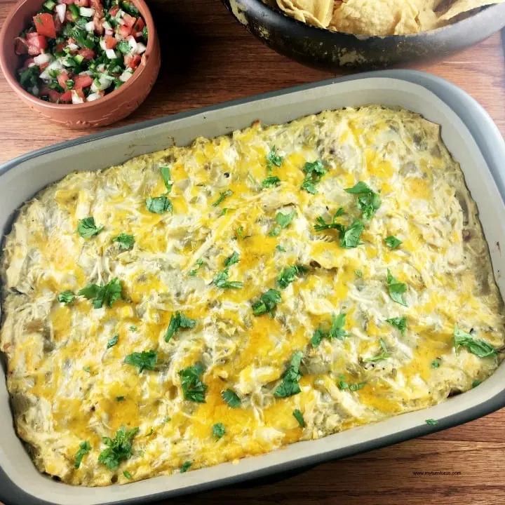 green chile chicken enchilada casserole