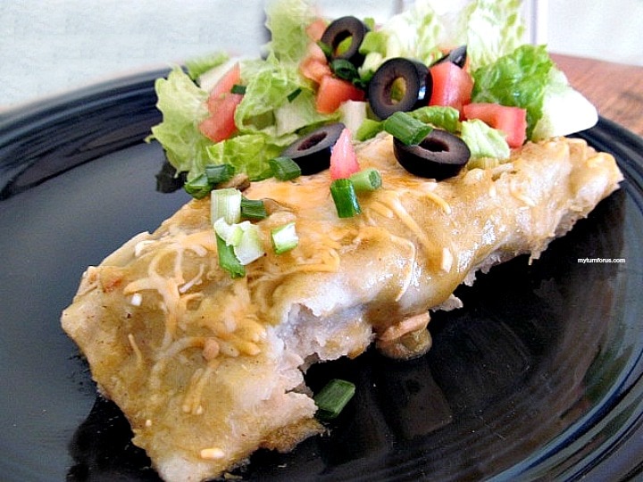 skinny green chicken enchiladas