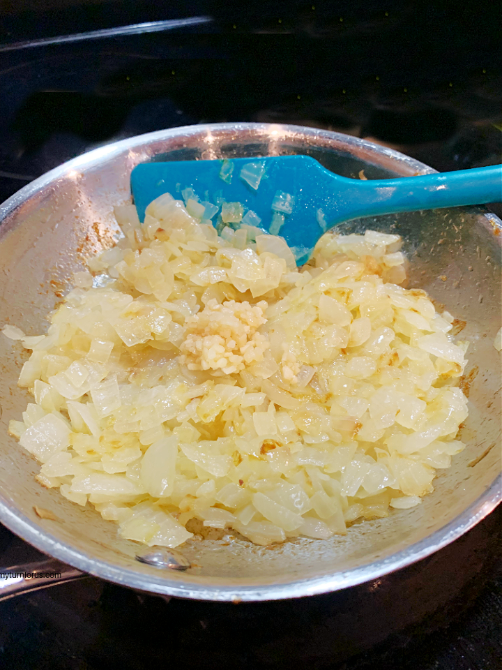 sauté onions and garlic