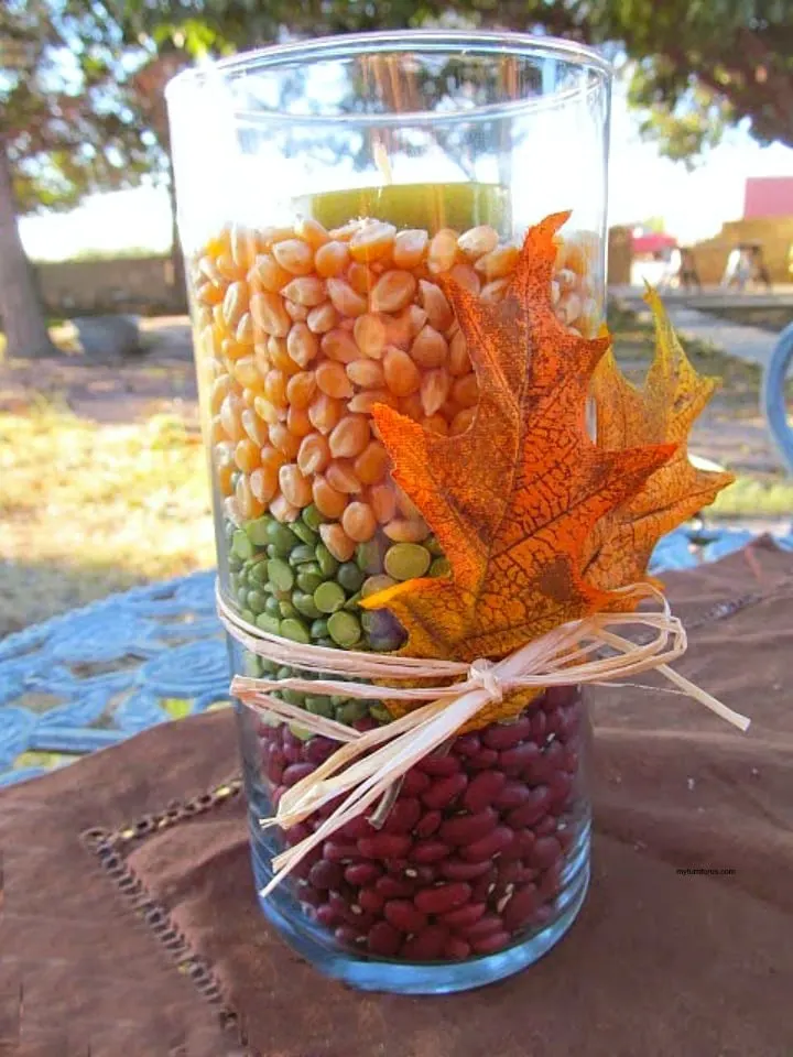 Harvest decor, decorating for Fall on a budge