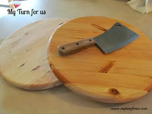 DIY Round Cutting Boards, wooden carving board