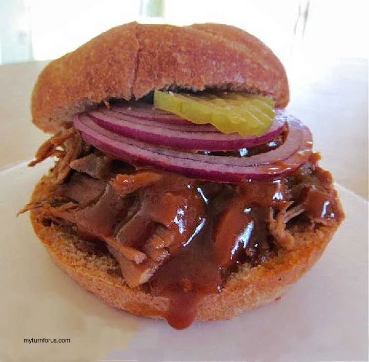 texas pulled pork sandwich