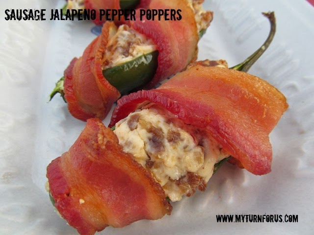 Jalapeño appetizer, cream cheese stuffed jalapeños, sausage stuffed jalapeno peppers