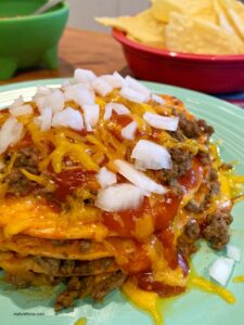 Stacked Red Enchiladas Chihuahua style - My Turn for Us
