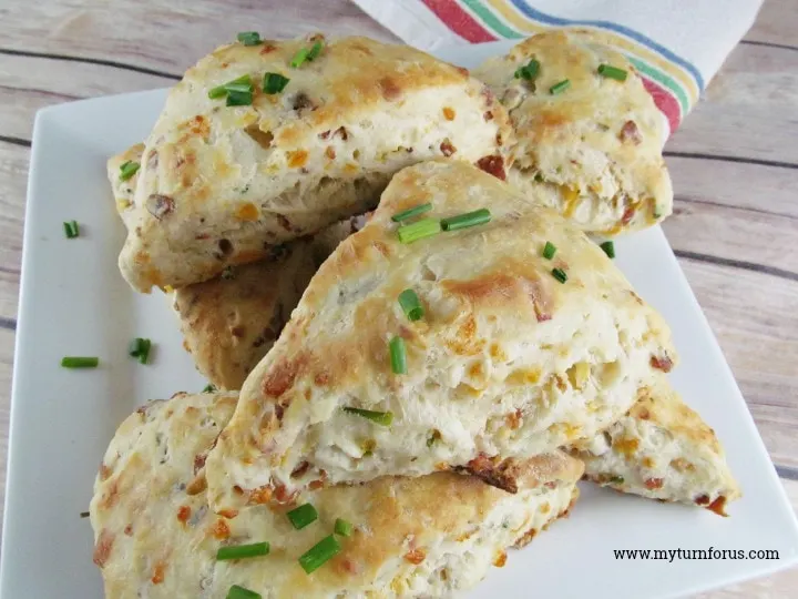 Savory Bacon, Cheddar and Chive Scones
