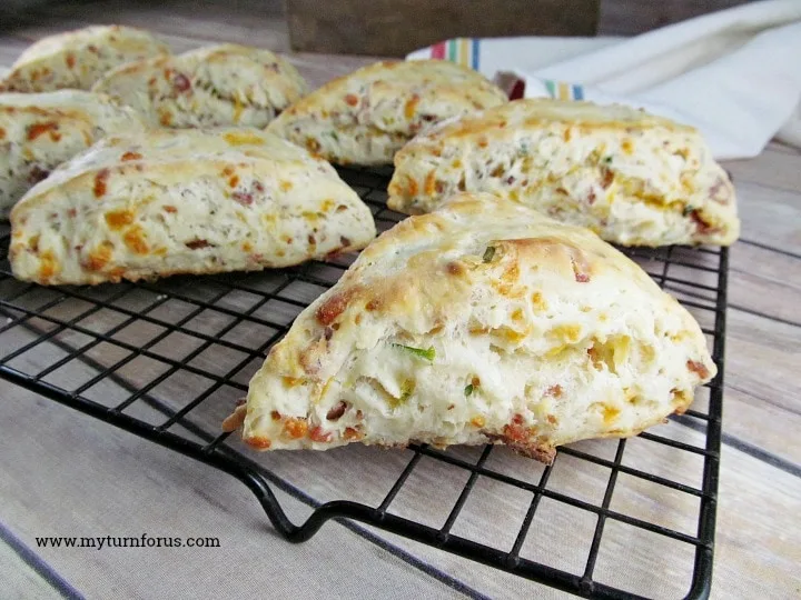 Savory Bacon, Cheddar and Chive Scones