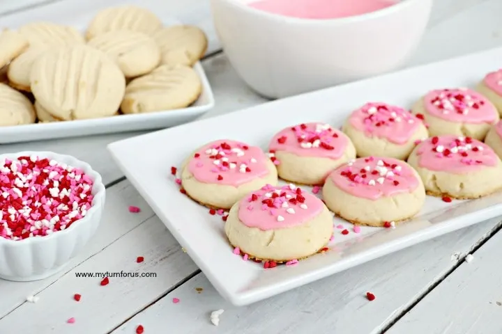 Valentine cookies, melt away cookies