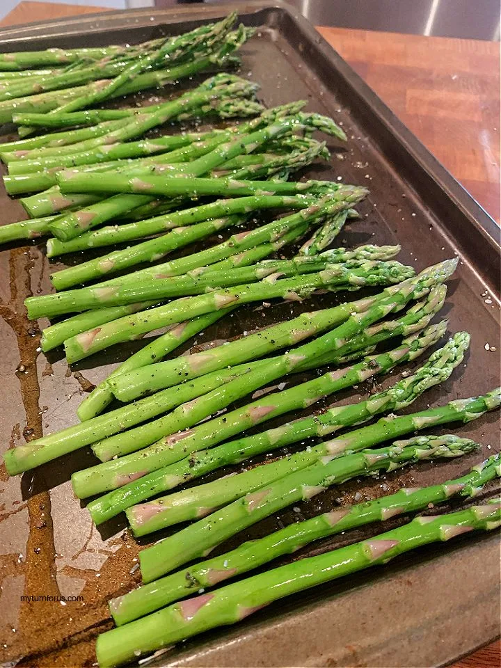 asparagus on sheet pan