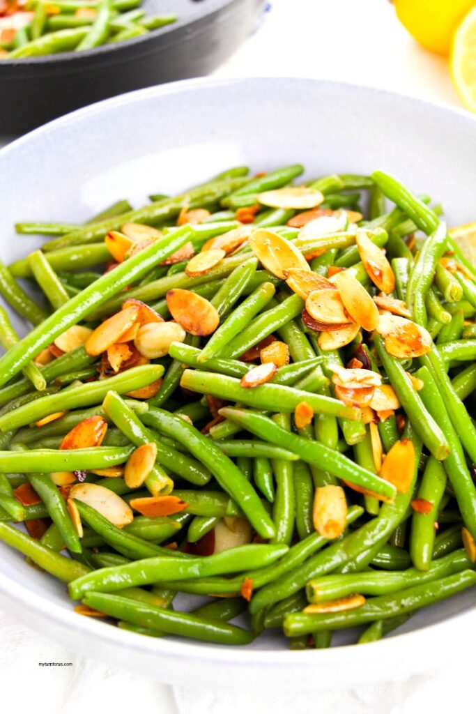 Pan Fried Green Beans with Toasted Slivered Almonds My Turn for Us