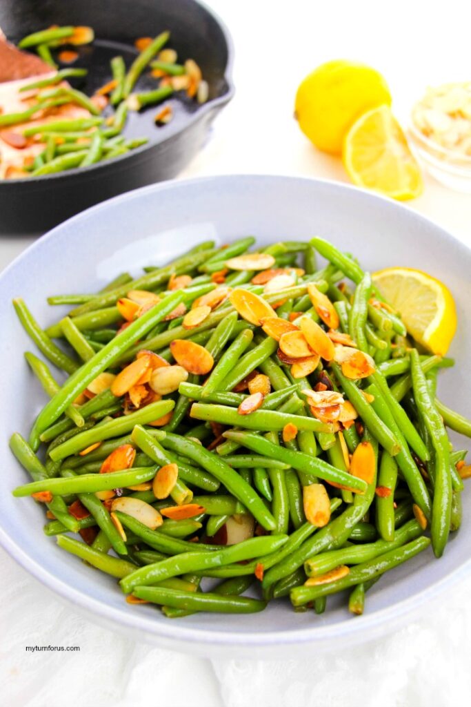 Pan Fried Green Beans with Toasted Slivered Almonds My Turn for Us