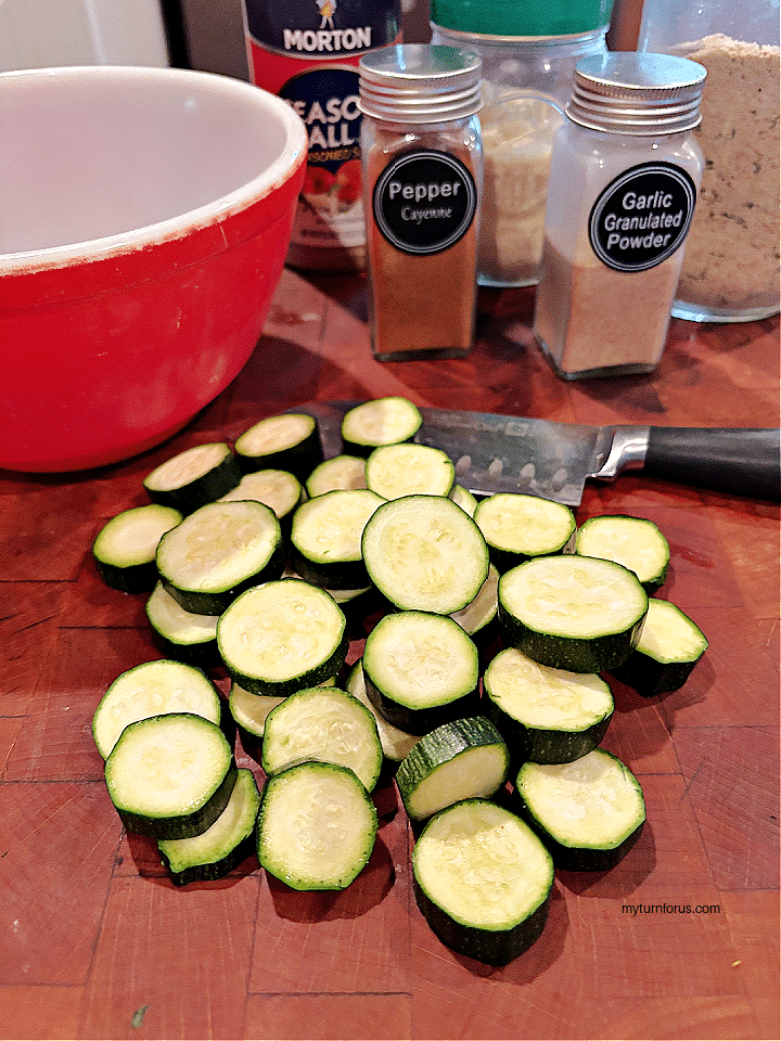 zucchini slices in oven