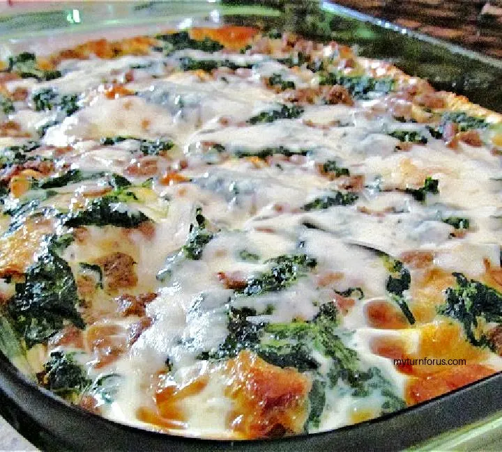 spinach sausage breakfast casserole