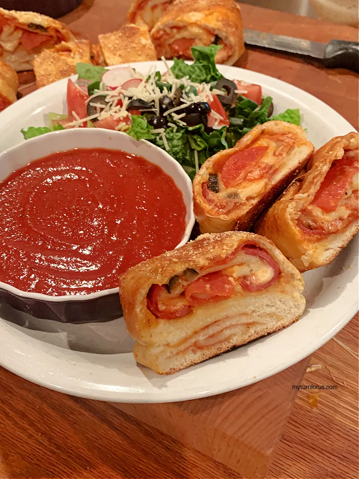 Italian Stromboli with sauce