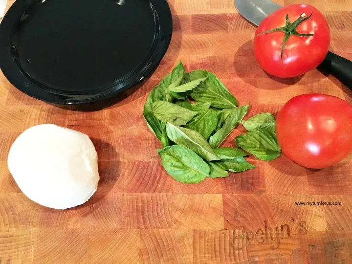 tomatoes, mozzarella and basil