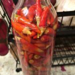 Make southern pepper sauce, tabasco peppers in vinegar, hot pepper vinegar recipe