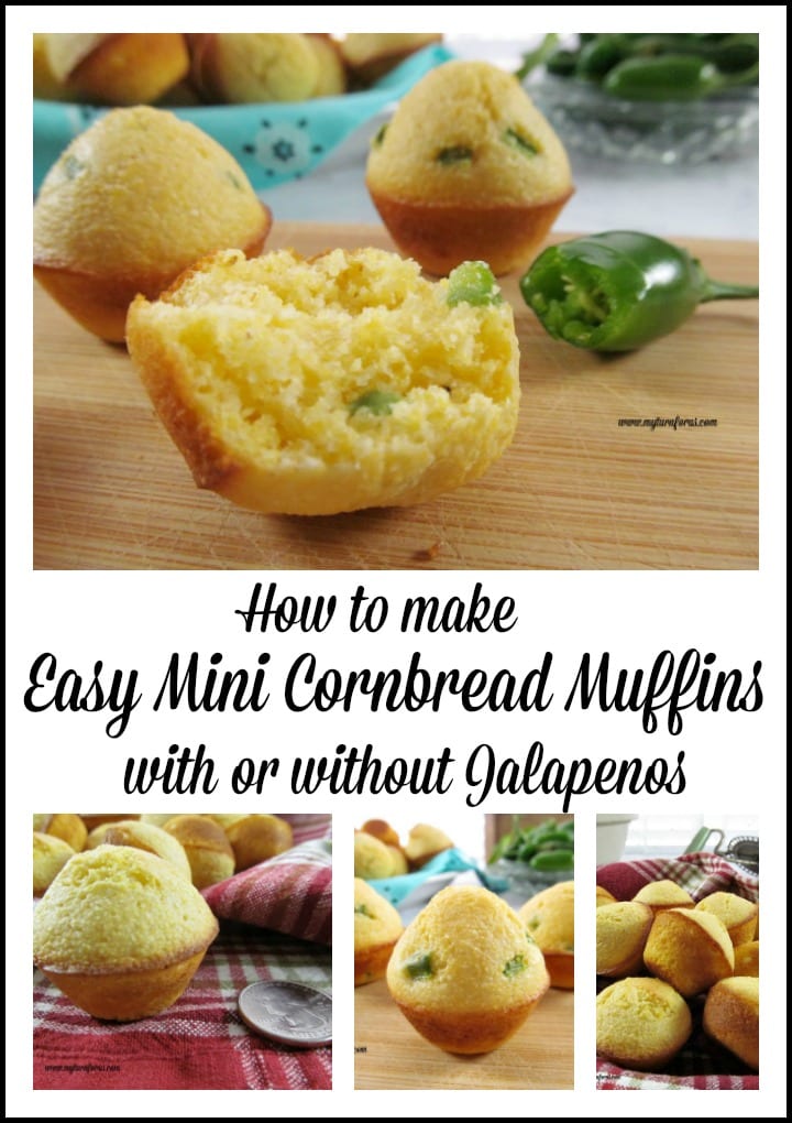 How to make easy Cornbread Mini Muffins with or without Jalapeños My