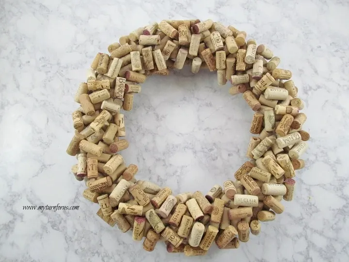 Wreath from wine corks