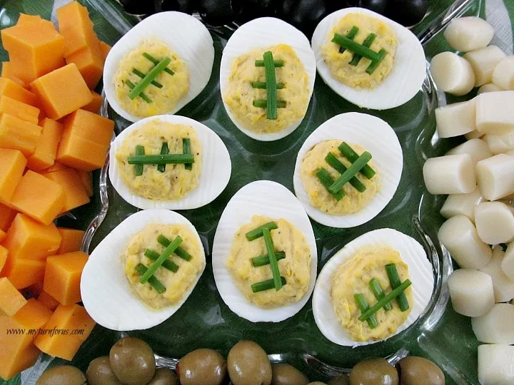 Football party food, Football party, deviled eggs