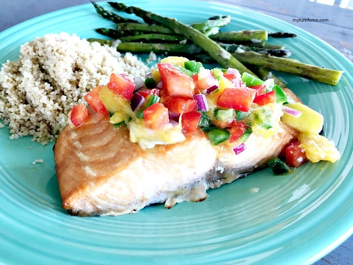 grilled salmon with asparagus and couscous