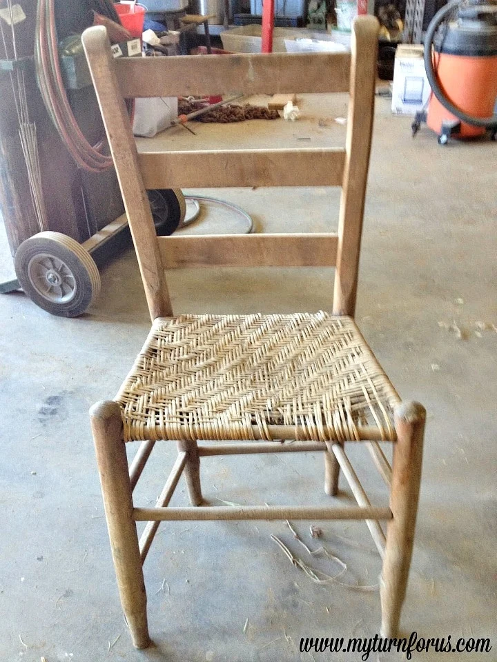 Old woven seat chair