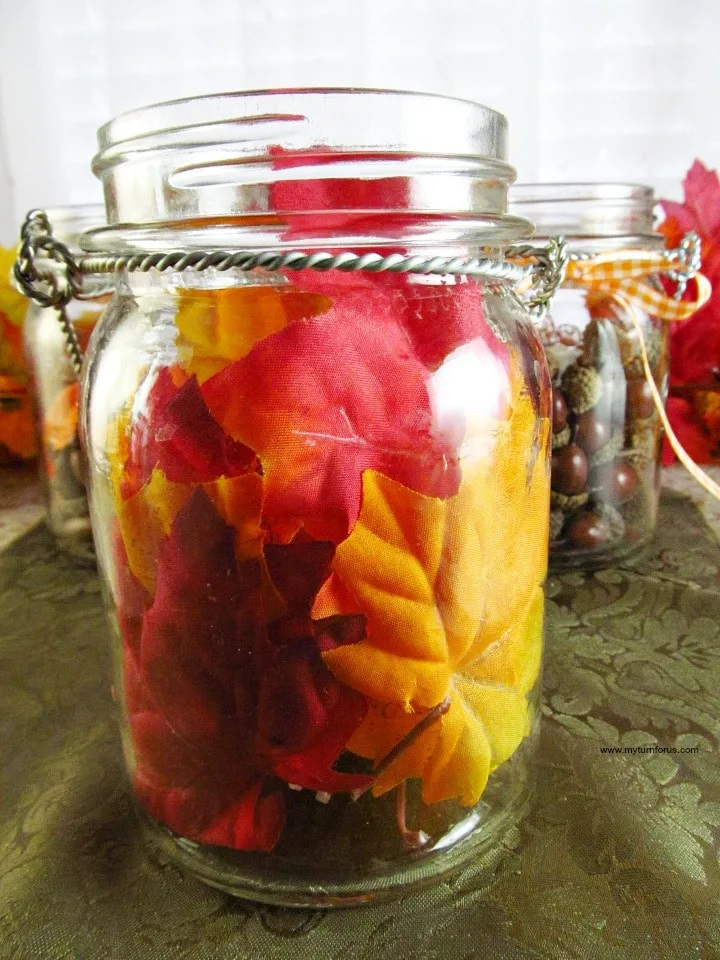 leaves in a jar