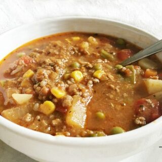 Hamburger Vegetable Soup - My Turn for Us