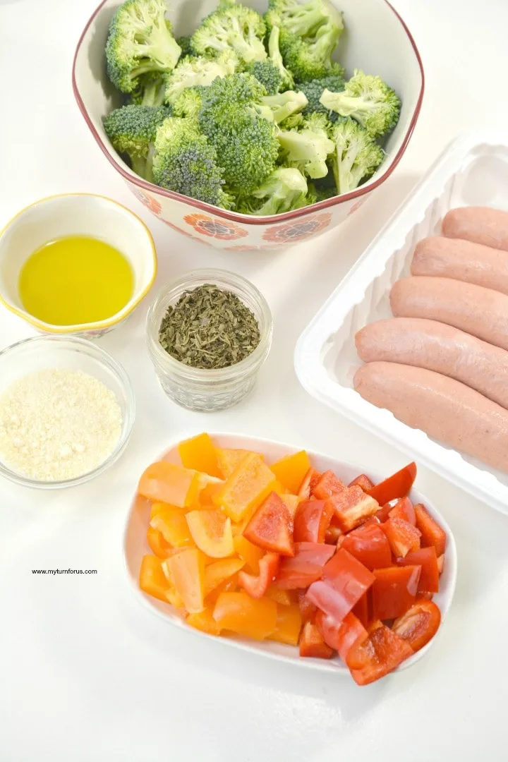 healthy baking sheets,Italian Sausage Sheet Pan Meal