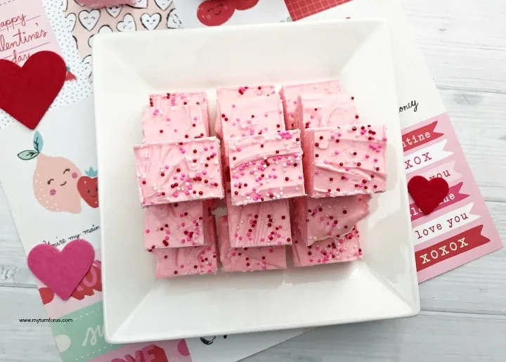 pink fudge, strawberry fudge