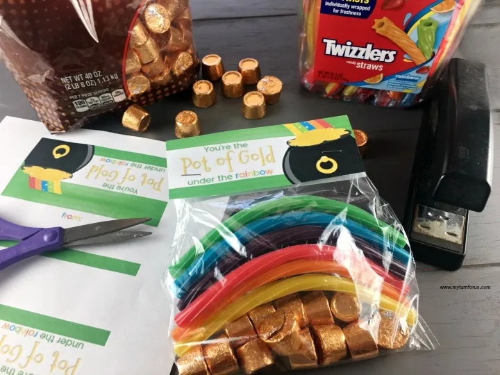St Patrick's Day Treat Bags, rainbow treats