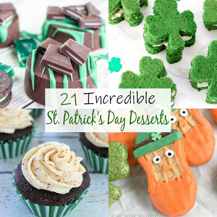 St Patrick's Day desserts like green desserts and rainbow desserts
