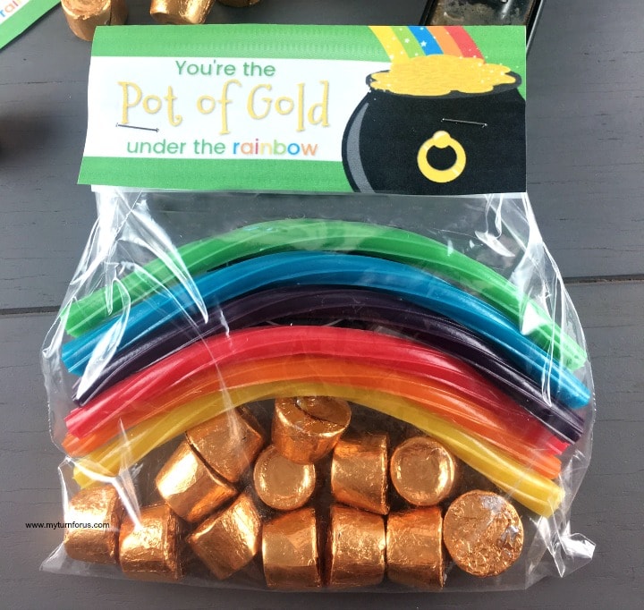 rainbow treat bags, rainbow snacks