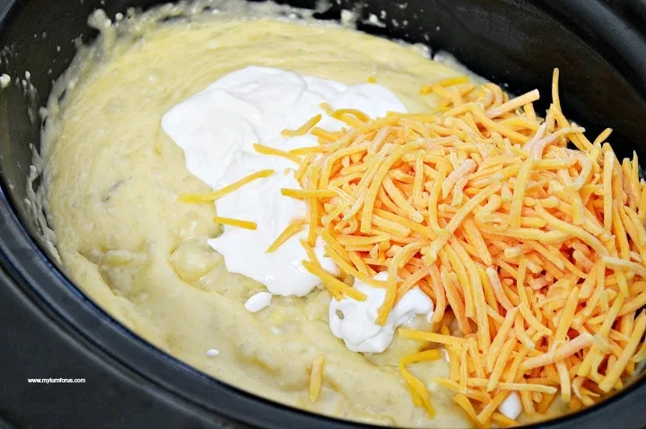 adding cheese to this cheesy potato soup recipe 