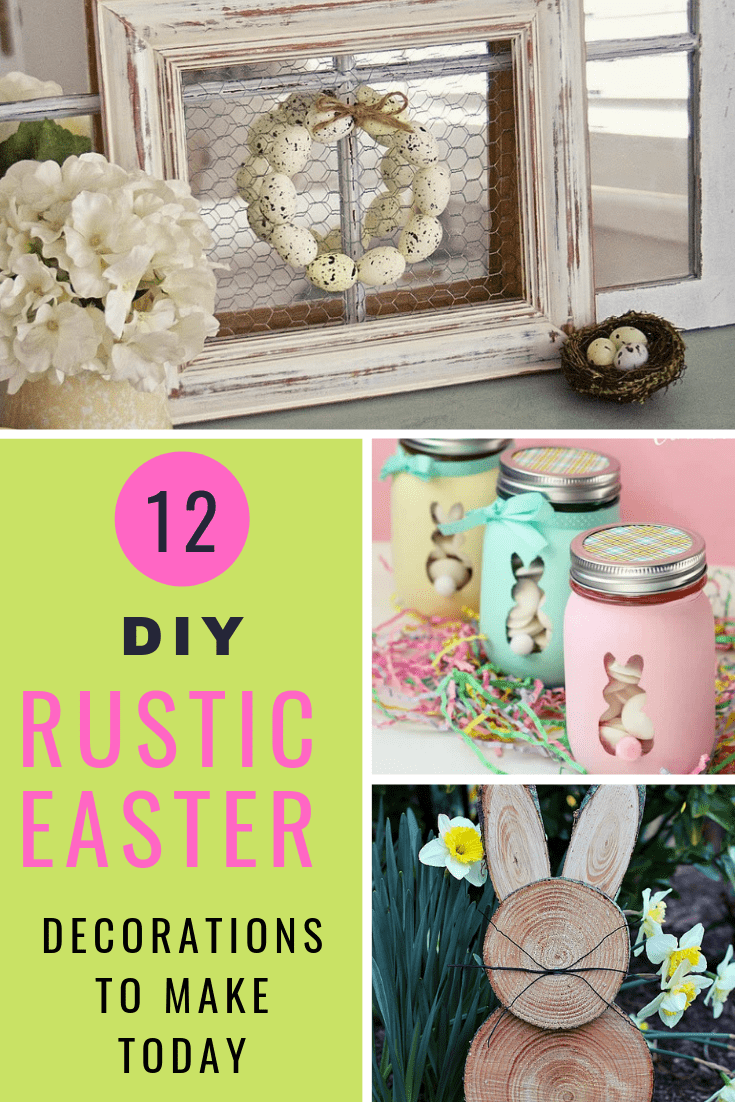 Easter Home decor, Rustic Easter Decorations, farmhouse Easter, DIY Easter decorations, HomemadeEasterDecorations, EasterHomedecor