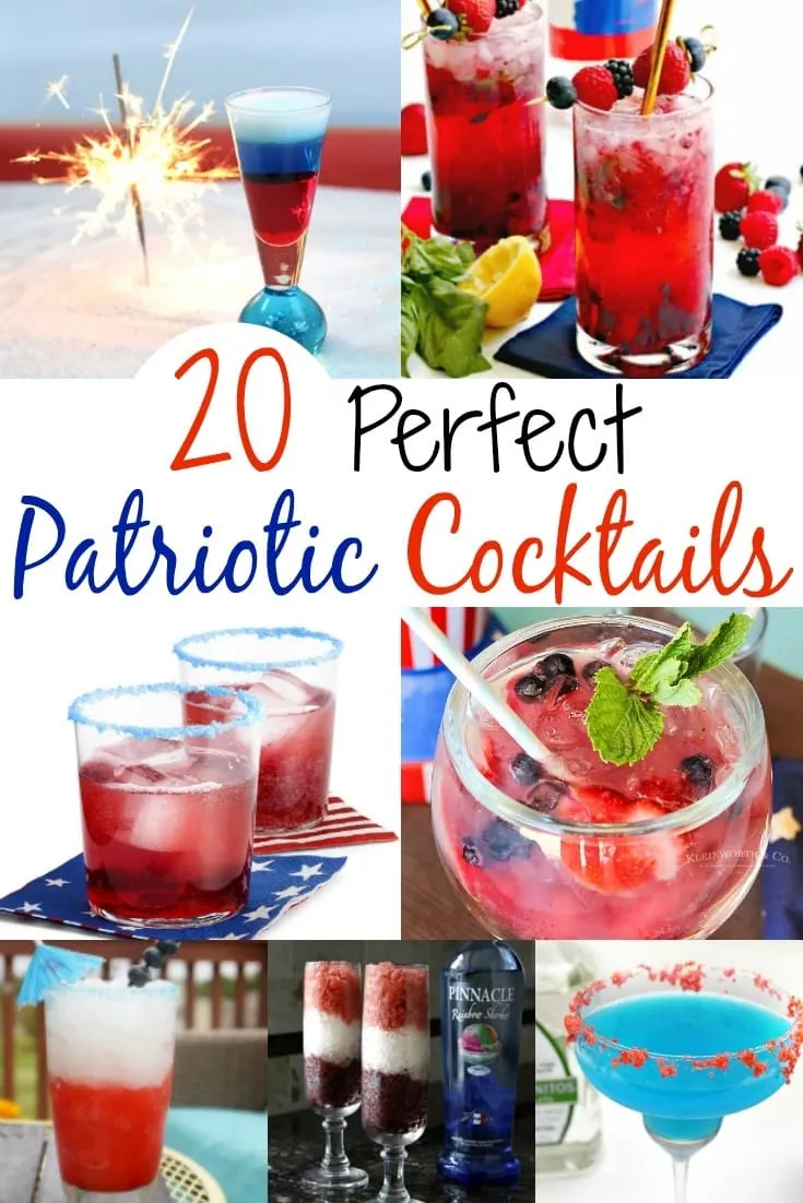 Patriotic cocktails, red white and blue layered drinks, red drinks, blue cocktails, blue mixed drinks