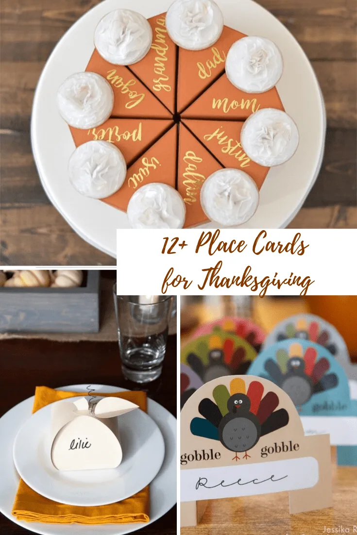 DIY place cards for Thanksgiving table favors.