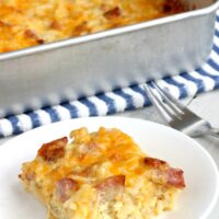 Breakfast Casserole with hash browns and ham - My Turn for Us