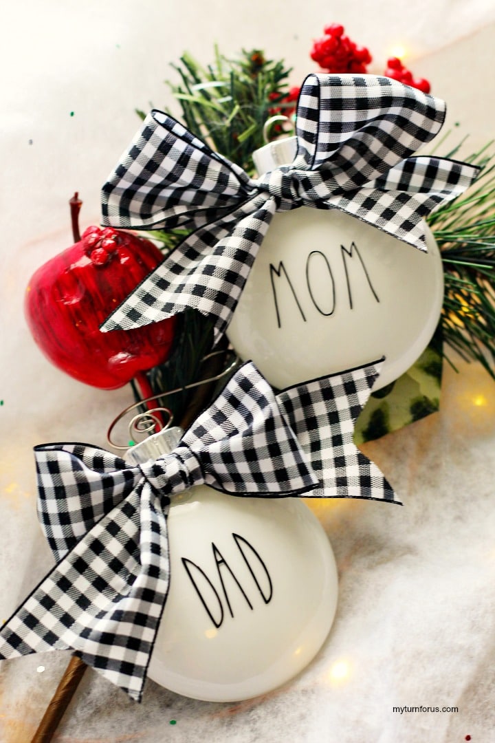 personalized family Christmas ornaments, dad ornaments