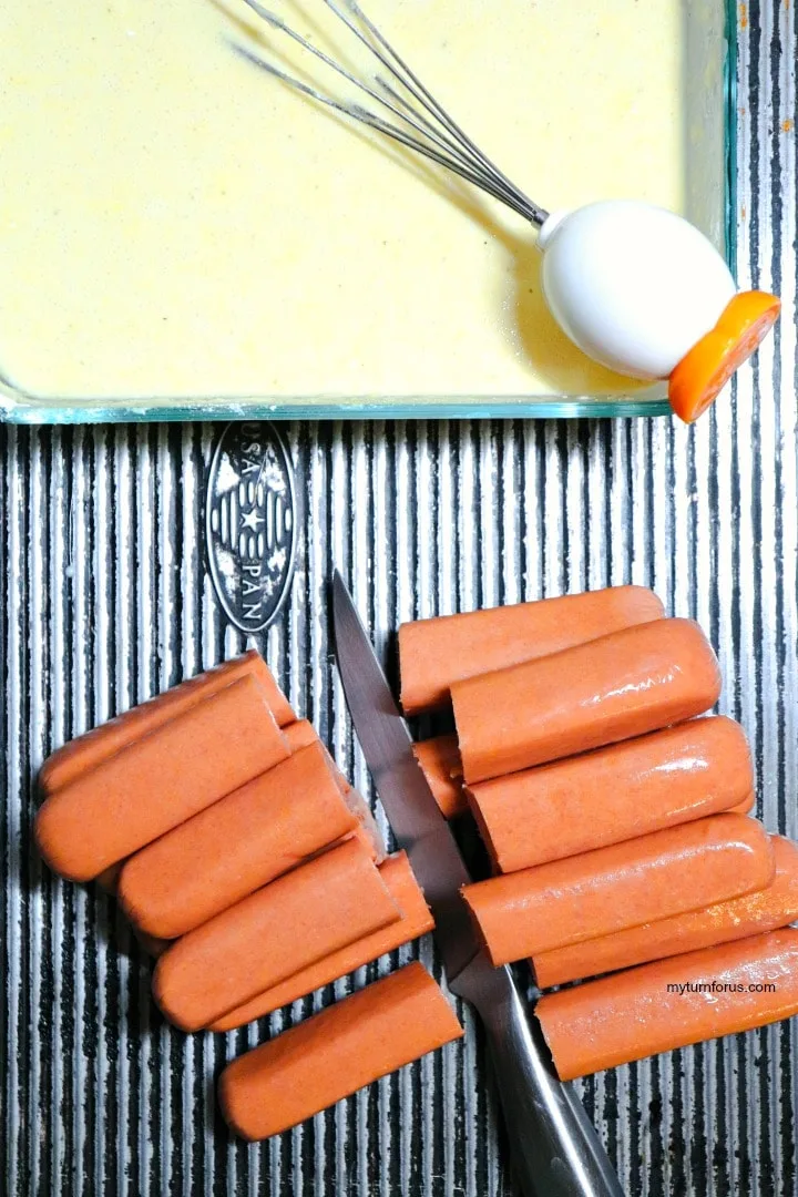 hot dogs with batter