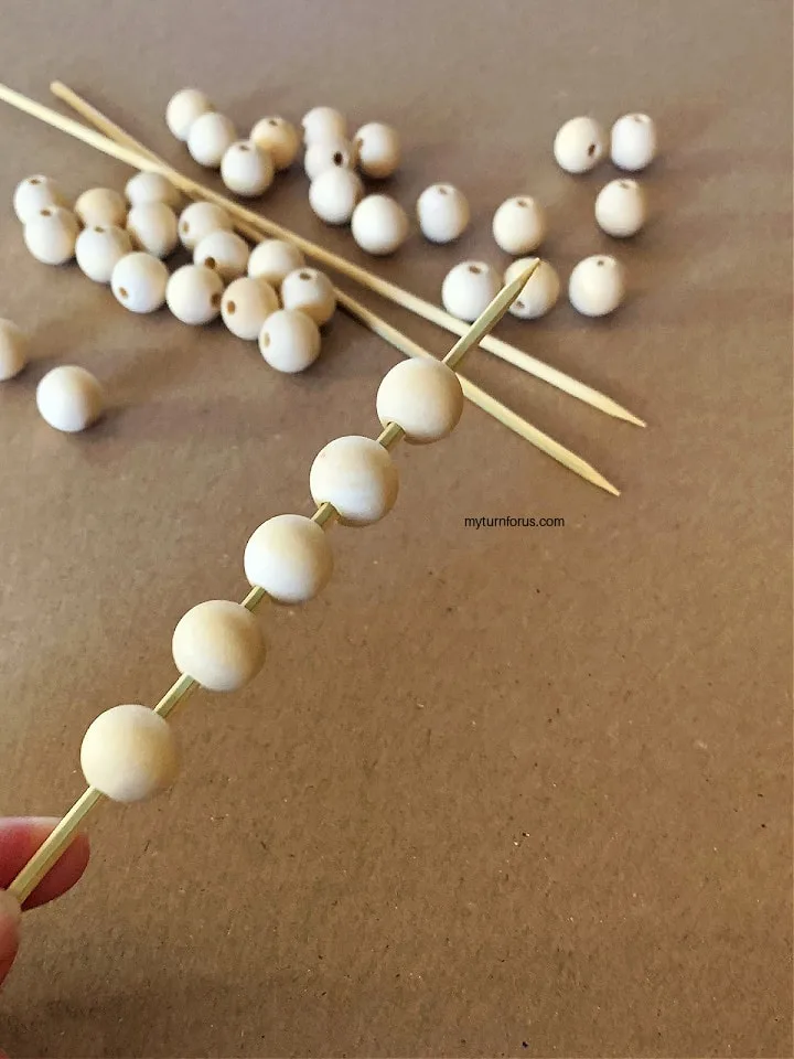 beads on a skewer for painting