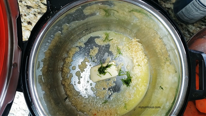 Garlic Butter and dill in instant pot