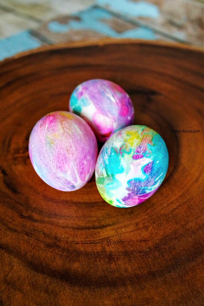 coffee filter dyed eggs