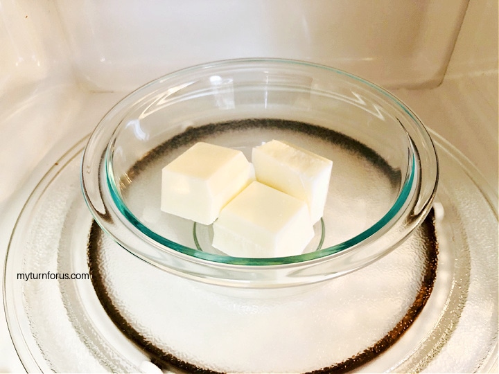 White chocolate in microwave