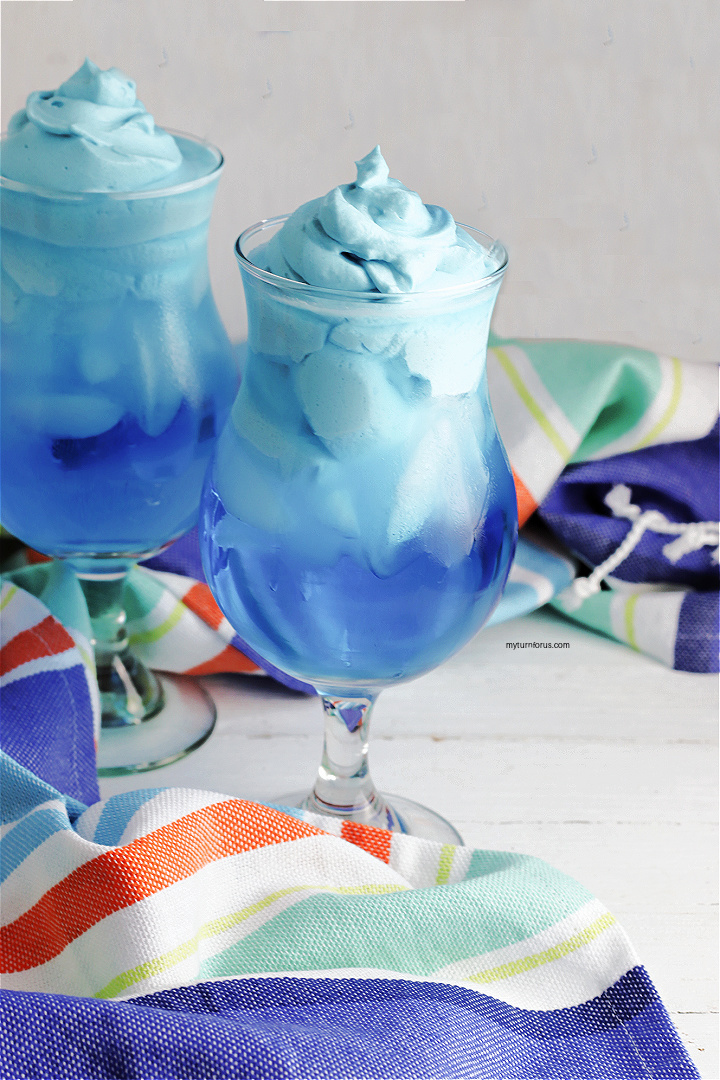 blue kool-aid whipped drink