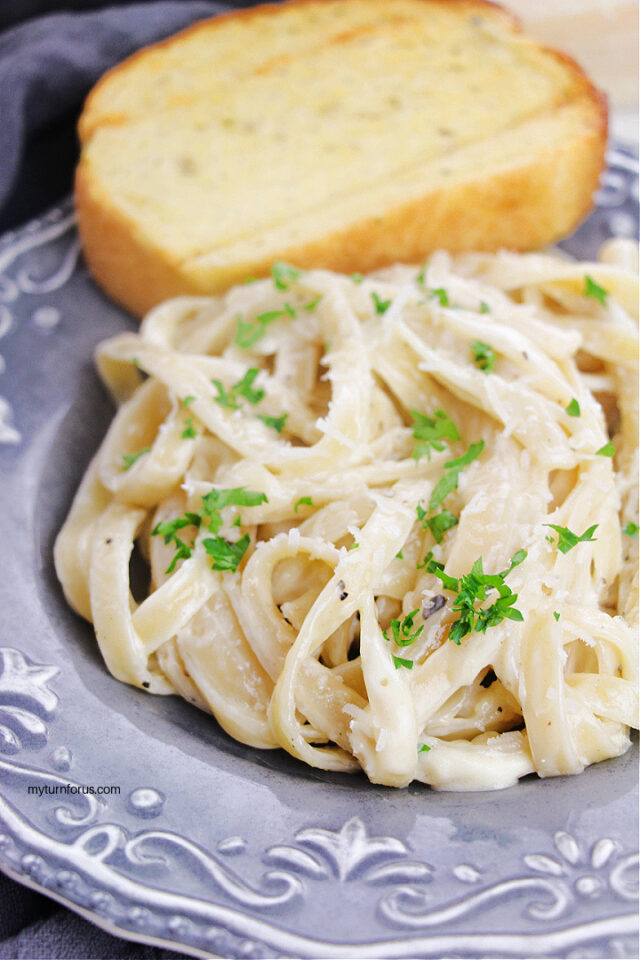 Rich Fettuccini Alfredo with Heavy Cream My Turn for Us