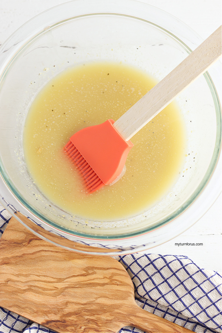 melted butter and seasonings