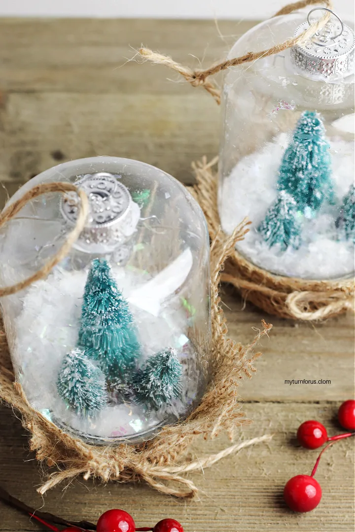 mini snow globe Christmas ornaments